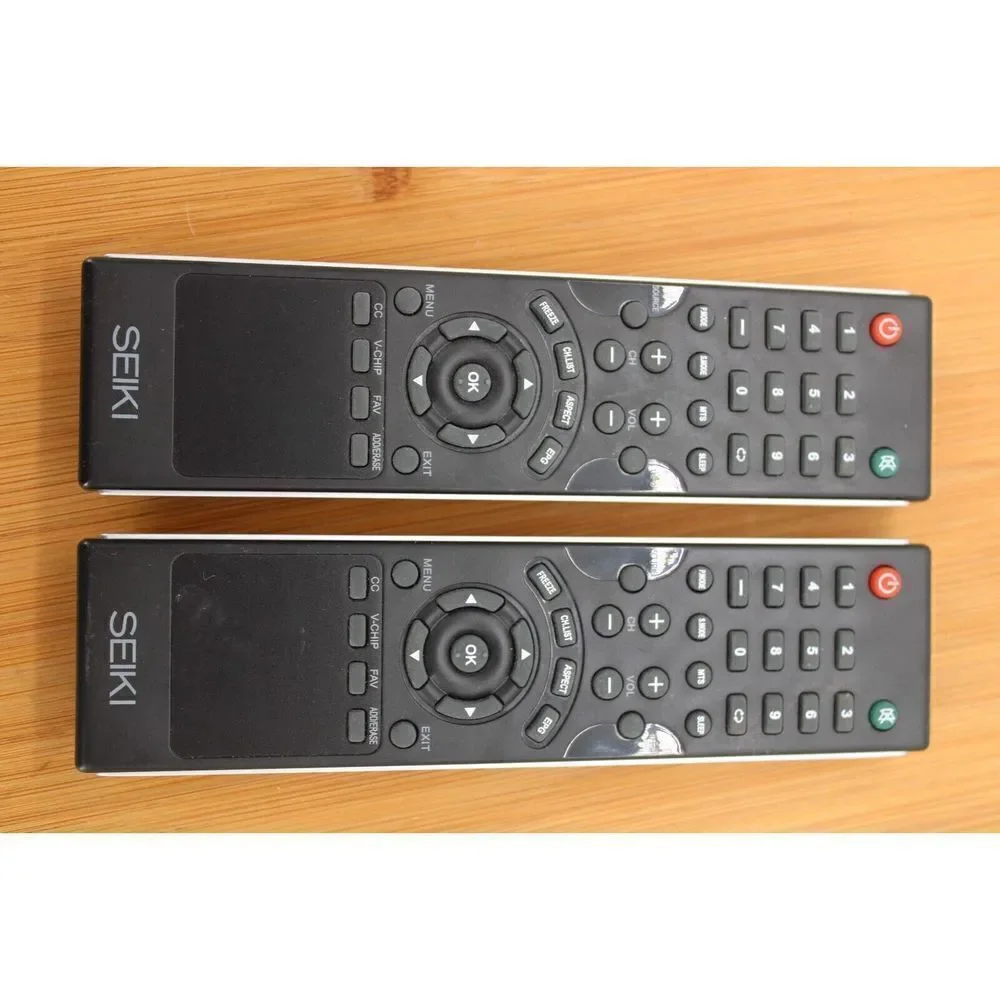 2 Seiki Black Wireless Television Remote Control Replacement Works For SEIKI TVS